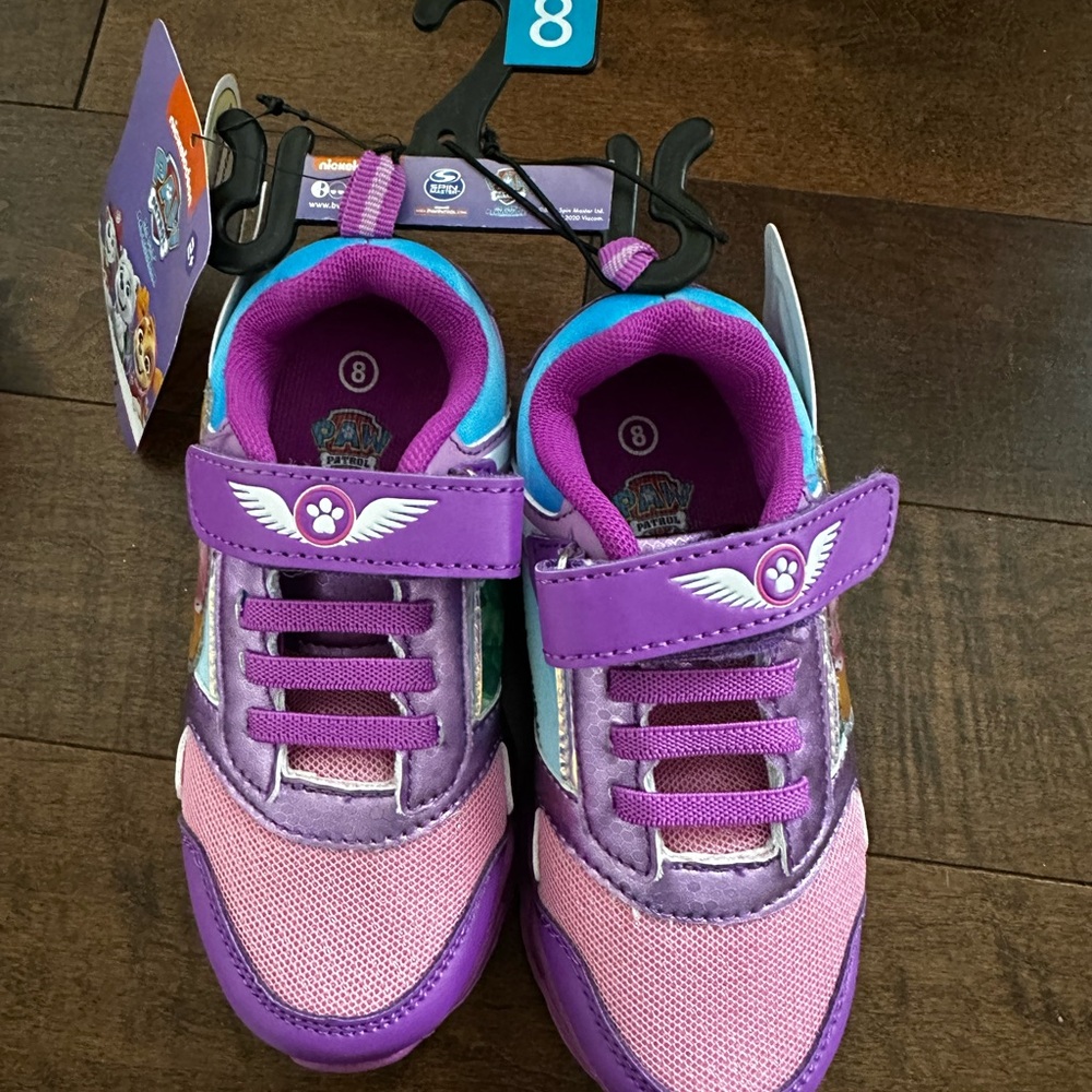 Paw Patrol Girls' Light-Up Sneakers in Purple & Pink (Skye) - Picture 3 of 3